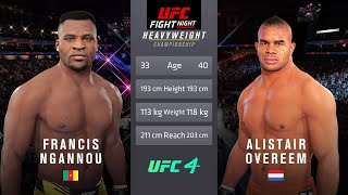 Francis Ngannou vs Alistair Overeem Full Fight  UFC 4 Fight Of The Night [upl. by Nayb]