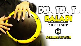 BALADI  DARBUKA RHYTHM Step by Step [upl. by Enelrahc]