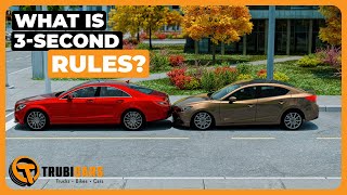 What Is A 3Second Rules Learn Safe Following Distance  Pass Driving test [upl. by Rehsa]