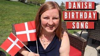 Danish Birthday Song with English Translation  Danish amp English lyrics  Tillykke med Fødselsdagen [upl. by Turk]