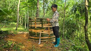 Poor Boy  Building a Bamboo House for Chickens in the Wild [upl. by Tyika570]