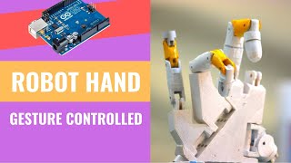 Robot Hand Gesture Controlled  Arduino amp OpenCV [upl. by Brezin571]