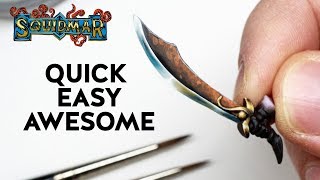 Paint Weapons QUICK  EASY  AWESOME ⚔️⛏️⚔️ Warhammer amp DnD miniatures NMM painting tutorial [upl. by Enomal]