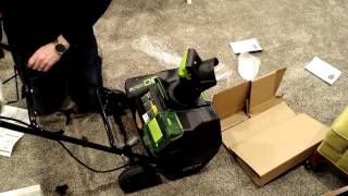 Assembly of Greenworks 80volt 20in cordless electric snow blower [upl. by Spada]