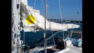 How to Furl a Mainsail with One quotSail Tiequot [upl. by Anneehs]