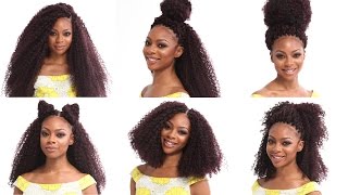 Crochet Braids Tutorial  How to Install and Style XPression Kinky Curl Braiding Hair [upl. by Rhee664]