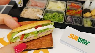 Real but mini SUBWAY Sandwich mini food 🥖🥪🥓🍪  mini cooking  ASMR cooking DIY [upl. by Eisak]