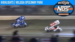 World of Outlaws NOS Energy Drink Sprint Cars Volusia Speedway Park February 7 2021  HIGHLIGHTS [upl. by Aillemac]