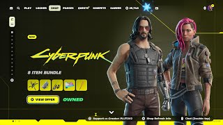 NEW CYBERPUNK 2077 BUNDLE Fortnite Item Shop December 23rd 2024 [upl. by Aretahs]