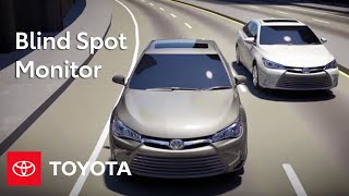 Toyota HowTo Blind Spot Monitor with Rear Cross Traffic Alert  Toyota [upl. by Imerej548]