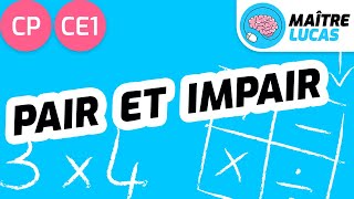 Pair et impair CP  CE1  Cycle 2  Maths  Mathématiques [upl. by Leeland]