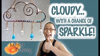 Making a Raincloud Suncatcher With Beads  DIY Kit Wire Suncatcher Tutorial for Beginners [upl. by Delmor]