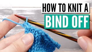 How to bind off knitting stitches for beginners  Step by step tutorial slow mo [upl. by Kramnhoj34]