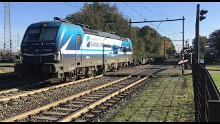 Container Train RTB Cargo with advertise Vectron loco Hutchison ports at Blerick NL 🇳🇱Nov 32024👍👍👍🚂 [upl. by Cioffred]