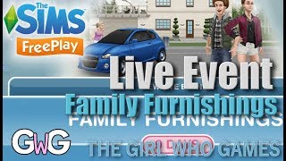 The Sims Freeplay Family Furnishings Live Event [upl. by Ahsinwad]