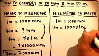 HOW TO CONVERT METER TO MILLIMETER AND MILLIMETER TO METER [upl. by Robinetta722]