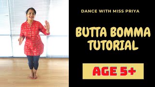 Butta Bomma Dance  Easy Tutorial for Kids  Allu Arjun [upl. by Htaeh]