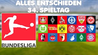 Bundesliga 202324 ➡️ 34 Spieltag ⚽ Alle Entscheidungen [upl. by Nerehs]