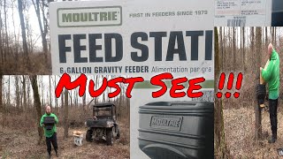 Moultrie 6 Gallon Gravity Deer Feeder Review Whitetail Deer Feeder [upl. by Felice171]