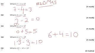 BIDMAS KS2 KS3 11 MATHS 13 MATHS GCSE 91 MATHS FOUNDATION TIER MATHS FUNCTIONAL SKILLS MATHS [upl. by Akimas]