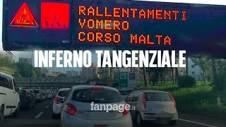 Tangenziale Napoli inferno per i lavori Code e traffico rallentano la vita dei napoletani [upl. by Sibie]