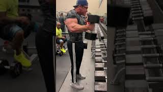 100 lb dumbbell hammer curls [upl. by Lobel135]