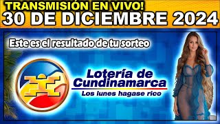 LOTERIA DE CUNDINAMARCA último sorteo del LUNES 30 de diciembre de 2024 [upl. by Aryamo876]