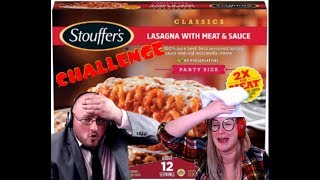 PARTY SIZE STOUFFERS LASAGNA MUKBANG CHALLENGE [upl. by Rhea]