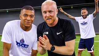 FOOTBALL CHALLENGES vs MBAPPE amp NEYMAR [upl. by Adiari]