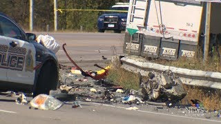 Fatal crash during police pursuit kills two in Ontario [upl. by Katherin]