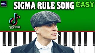 SIGMA RULE SONG  Piano Tutorial  Piano Remix  Drive forever [upl. by Enohs]