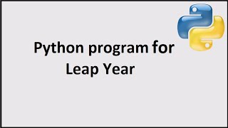 Leap year in Python [upl. by Fortunato]