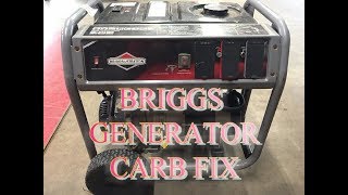 Briggs amp Stratton Generator Wont Start Carb Fix Step By Step Easy Fix [upl. by Orlene]