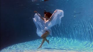 Underwater Dance Beautiful White Dress  Stella the Siren [upl. by Godber]