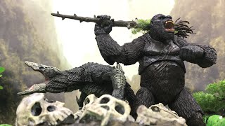 Kong Skull Island  Kong vs Skullcrawler  Stop Motion  Hiya Toys Full [upl. by Othilie119]