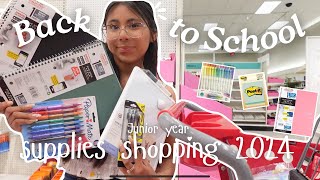 BACK TO SCHOOL SUPPLIES SHOPPING ✏️ 🛍️  shopping at target junior year 2024 must haves [upl. by Zetnom533]