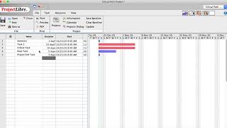 ProjectLibre  Critical Path management [upl. by Einal]