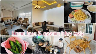 Home tour amp qeema bhry karely  Natasha waqas home tour [upl. by Venezia]