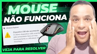 Mouse não funciona Dispositivo USB não reconhecido Resolvido2024 [upl. by Ytirahs605]