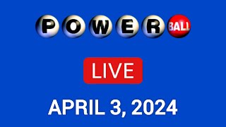 Powerball Live Tonight Drawing April 03 2024  Powerball drawing results today live [upl. by Sydelle]