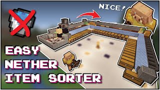 Minecraft Complete Item Sorter  Easy No Water [upl. by Lorita]