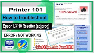 How to troubleshoot if the Adjustment Program Epson L3110 is not working [upl. by Breger279]