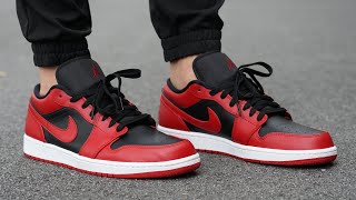 Air Jordan 1 Low quotReverse Bredquot REVIEW amp ON FEET  The BEST COLORWAY this Year [upl. by Clay]