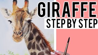 How to Paint a Realistic Giraffe With Watercolors [upl. by Mcconnell]