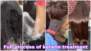 Full details process of keratin treatmenttutorialstep by step LuxlissGlobal keratinCadiveu [upl. by Eerrahs]