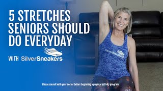 5 Stretches Seniors Should Do Everyday [upl. by Lehcor]