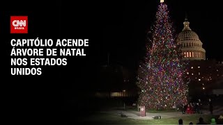 Capitólio acende árvore de Natal nos Estados Unidos  CNN BRASIL [upl. by Arem]