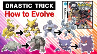 DRASTIC TRICK Pokemon Platinum  How to Evolve Kadabra Machoke Haunter amp Graveler [upl. by Nenney]