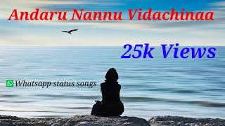 andaru nannu vidachinaa song Christian WhatsApp status song in Telugu [upl. by Nitnilc]