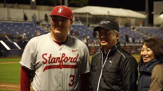 Rintaro Sasakis English reaction to Stanford debut I just did my job｜Baseball｜スタンフォード大学｜佐々木麟太郎 [upl. by Yatzeck]